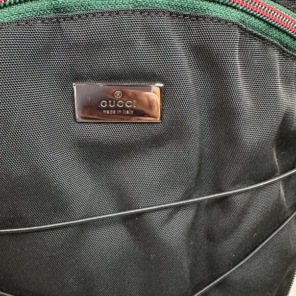 ❌SOLD❌ Authentic Gucci Sherry Line Web Nylon Backpack - Picture 7 of 15